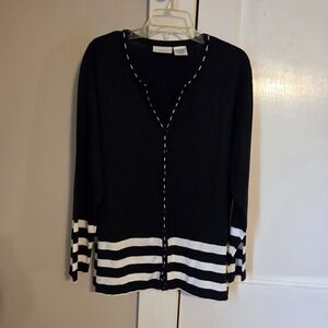 White Stag Black Knit Cardigan 18W/20W
